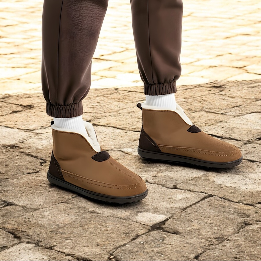 Dearfoams Men’s Chestnut Brown Notch Slip-on Suede Booties Sz US 11 / UK 10